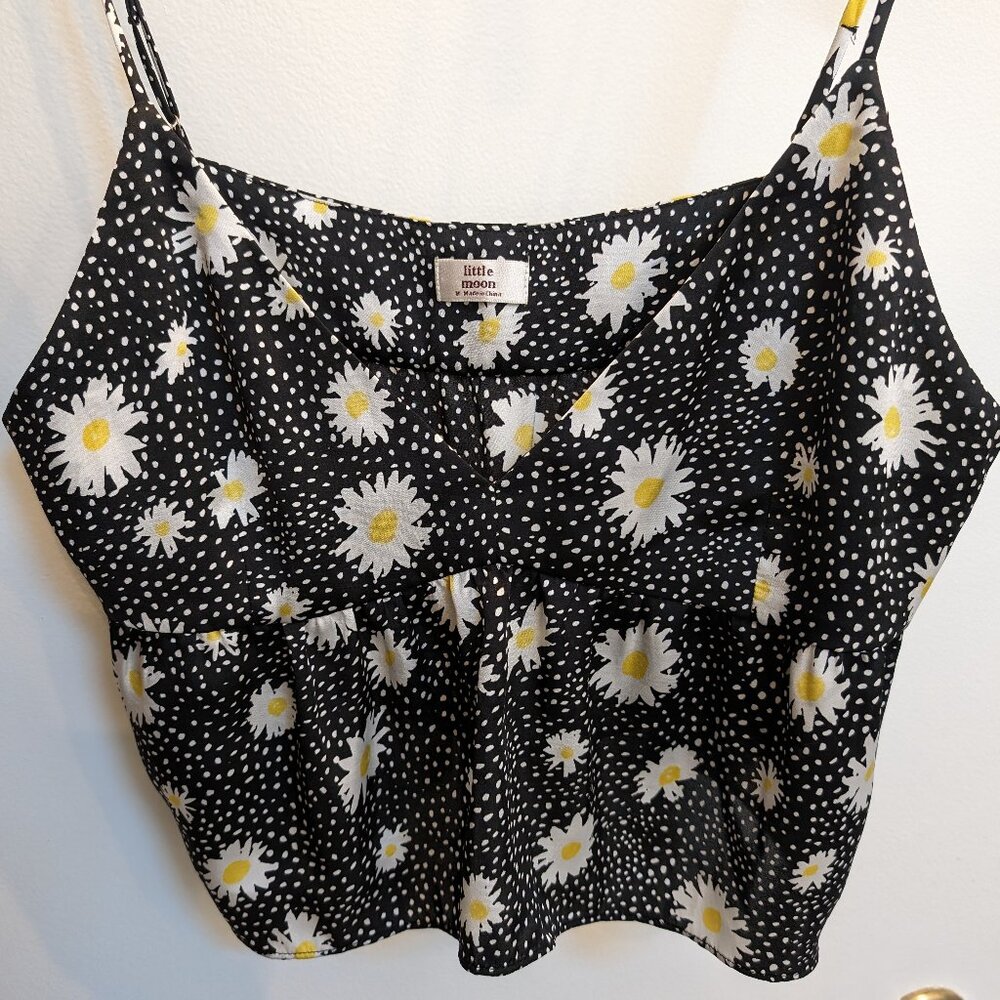 Aritzia Little Moon - Lover Camisole (Black/Yellow Flower) Med